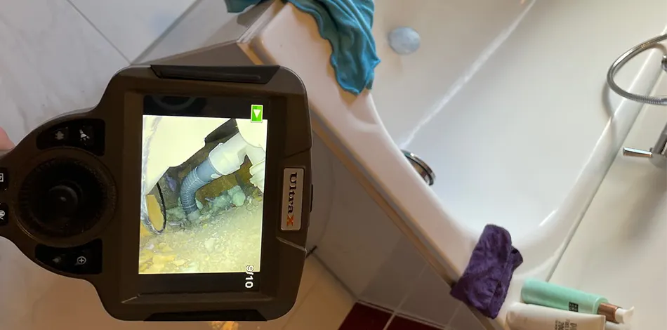 Camera-inspectie afvoerleiding